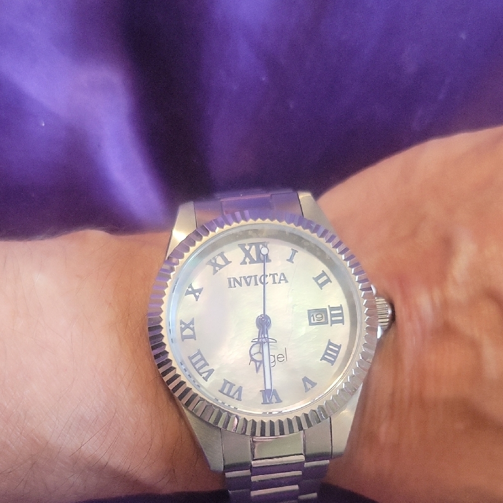 Invicta Silver and Purple Watch